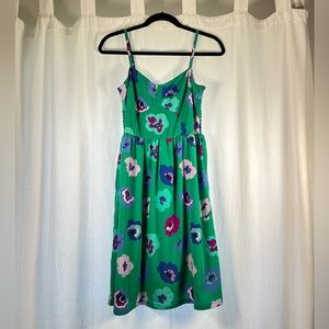 Old Navy green floral dress